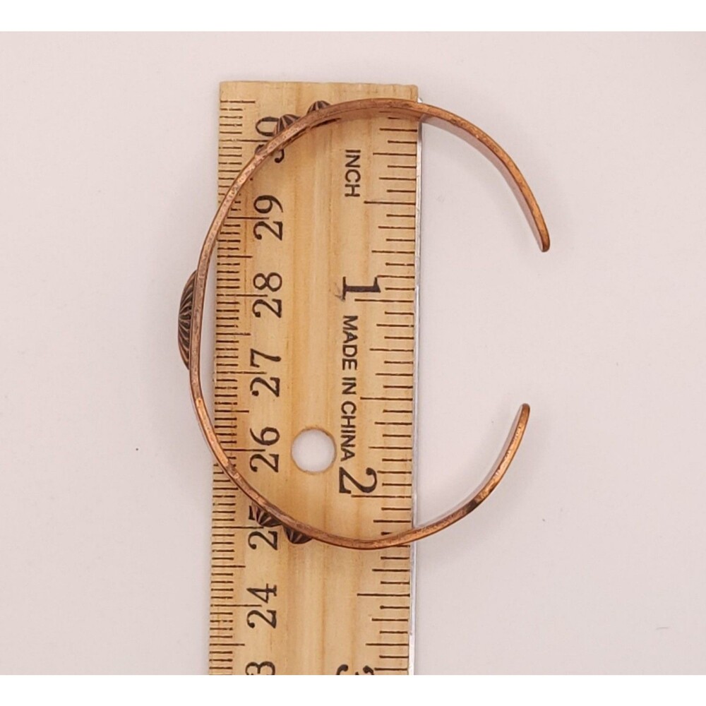 Vintage Copper Native American Thunderbird Cuff Bracelets - Set of 2 - Picture 5 of 10